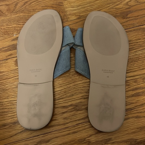 Zara Basic Collection Women’s Grey Flat Sandals Size 40 - Picture 6 of 6